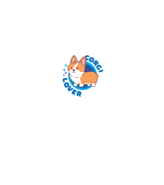 Corgi Lover model alb pe tricou