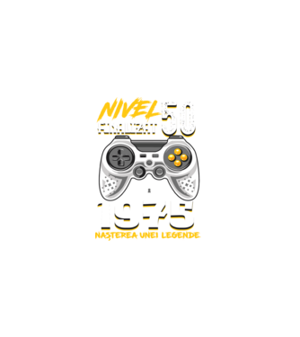 Nivel Finalizat 50 1975 model negru pe tricou