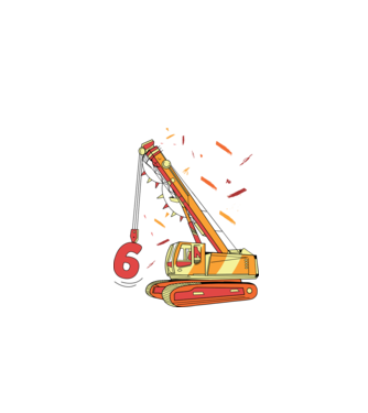 Prindere 6th Birthday model alb pe tricou