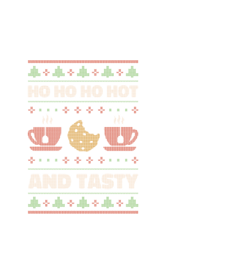 Ho Ho Ho Hot and Tasty Pulovăr urât model alb pe tricou