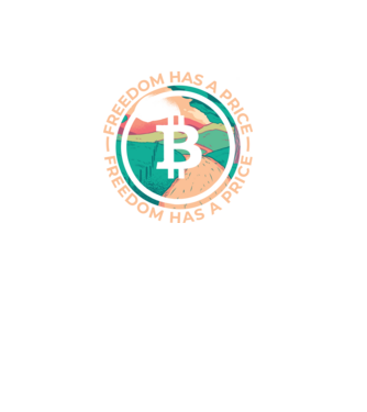 Libertatea are preț Bitcoin model negru pe tricou