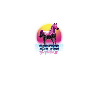 1978 Year of the Horse model negru pe tricou