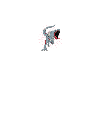 T-rex Zombie model alb pe tricou