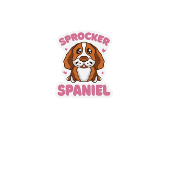 Sprocker Spaniel model gri închis pe tricou