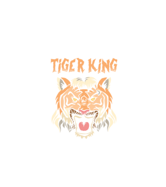 Tiger King model negru pe tricou
