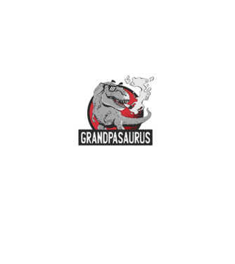 Grandpasaurus T-rex model negru pe tricou