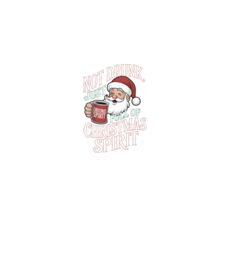 Christmas Spirit Santa model negru pe tricou