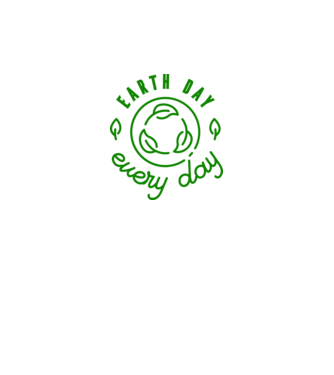 Earth Day Every Day - Ziua Pământului model alb pe tricou