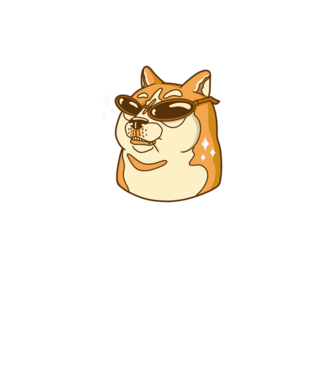 Doge Coin model negru pe tricou