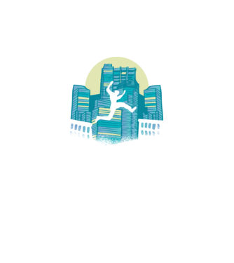 Parkour model negru pe tricou