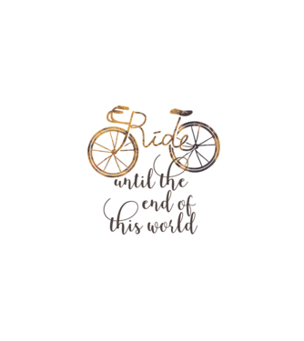 Ride until the end of this world model gri pe tricou