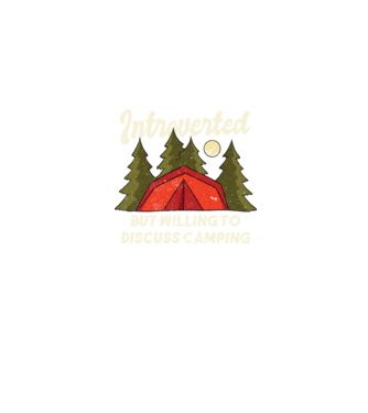 Camping Introvertit model albastru jeanși pe tricou