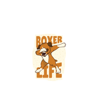 Boxer Life DAB model albastru închis pe tricou