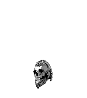 Craniu Viking model albastru închis pe tricou