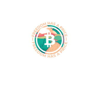 Libertatea are preț Bitcoin model negru pe tricou