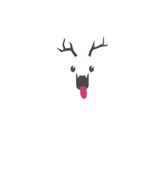 Funny Deer model gri pe tricou
