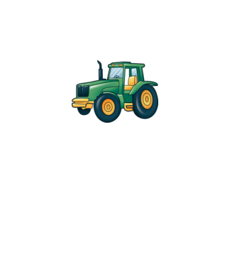 Desen Tractor model gri pe tricou