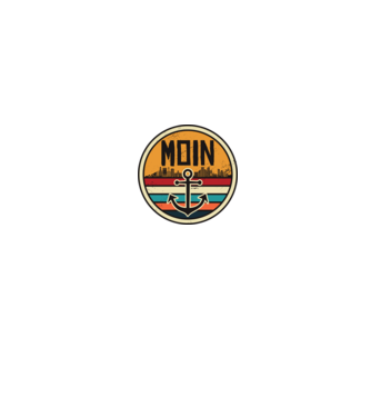 Ancoră Moin model negru pe tricou