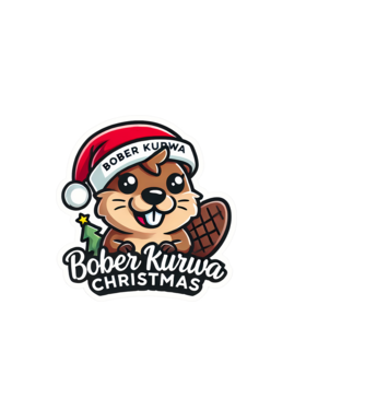 Bober Kurwa Christmas 1 model alb pe tricou