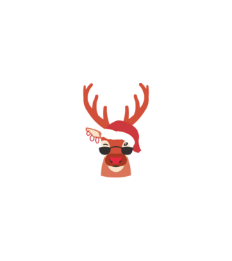 Cool Reindeer Rudolph model nisipiu pe tricou