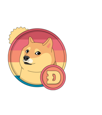 Doge Coin model albastru închis pe tricou