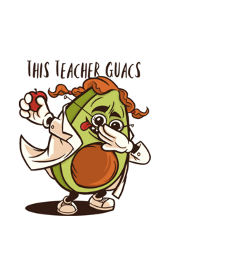 Profesor Avocado DAB model verde de măr pe tricou