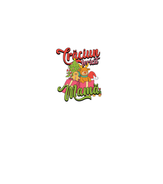 CRĂCIUN FERICIT MAMĂ model negru pe tricou