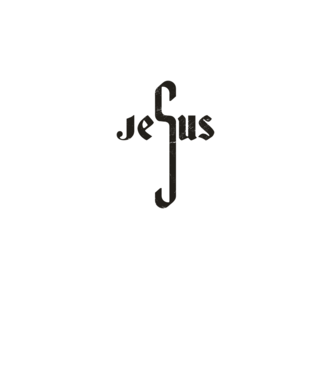 Iisus Cruce model negru pe tricou