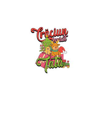 CRĂCIUN FERICIT TATĂ model negru pe tricou