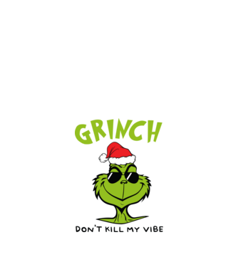Grinch - Don't kill my vibe model albastru închis pe tricou