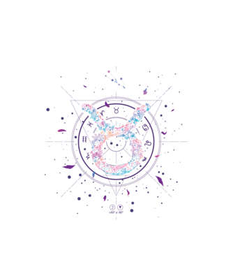 Taurus Zodiac model alb pe tricou