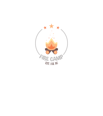 Fire Camp est. 15k BC model negru pe tricou