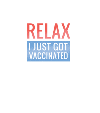 Fii calm, sunt vaccinat model turcoaz pe tricou
