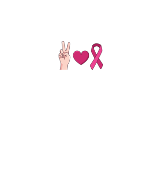 Peace Love lupta împotriva cancerului de sân model alb pe tricou