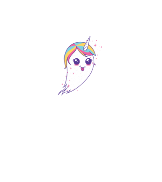 Unicorn Fantoma model alb pe tricou