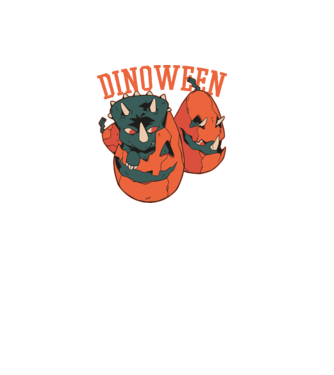 Dinoween model negru pe tricou