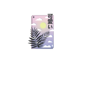 Vaporwave Val model gri pe tricou