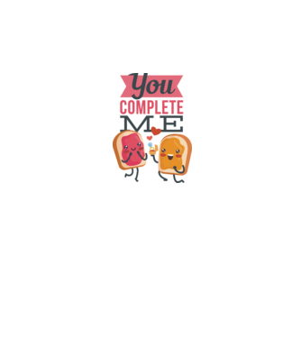 'You Complete Me Tricou drăguț pentru Valentine''s Day' model alb pe tricou