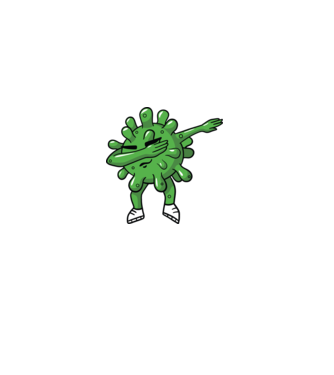 Coronavirus DAB dans model galben pe tricou