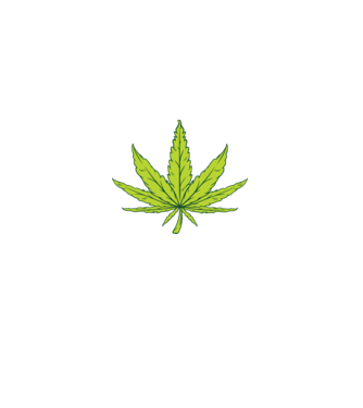 Frunză de marijuana model negru pe tricou