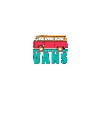Life of Vans model roz deschis pe tricou