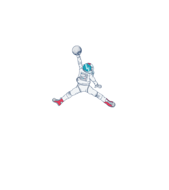 Air Astronaut tricou astronaut model negru pe tricou