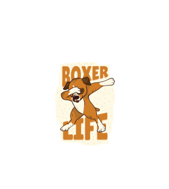 Boxer Life DAB model negru pe tricou