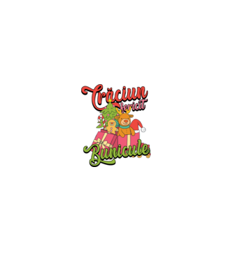 CRĂCIUN FERICIT BUNICULE model negru pe tricou