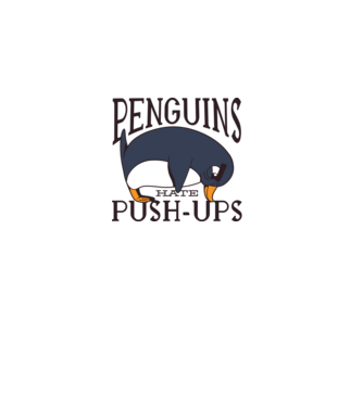 Pinguinii urăsc flotările model albastru regal pe tricou