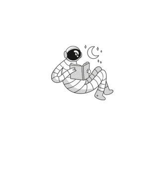 Lectură Astronaut model negru pe tricou