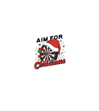 Darts Crăciun model alb/roșu pe tricou