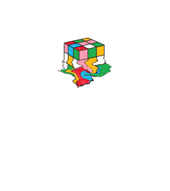 Cub Rubik topindu-se model negru pe tricou