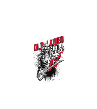Old Ladies still Rocks model alb pe tricou