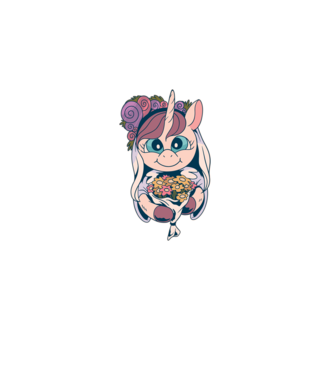 Unicorn Mireasă model alb pe tricou